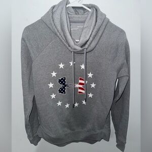 Under Armour Gray Hoodie with Patriotic Logo